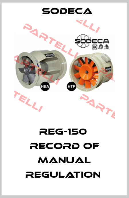 REG-150  RECORD OF MANUAL REGULATION  Sodeca