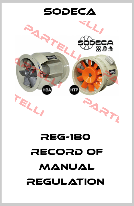 REG-180  RECORD OF MANUAL REGULATION  Sodeca