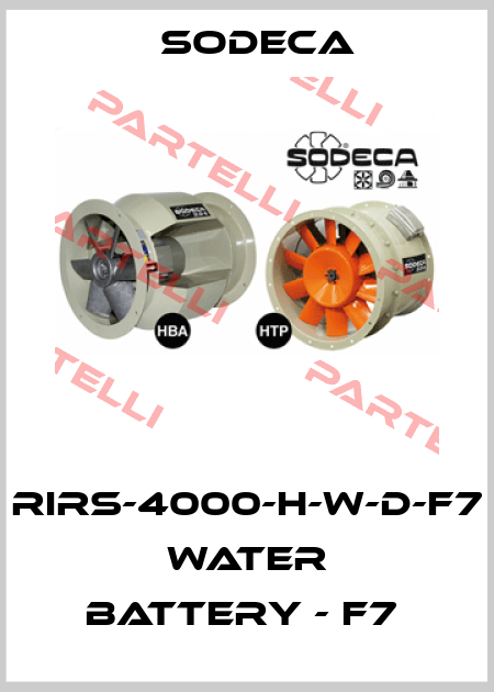 RIRS-4000-H-W-D-F7  WATER BATTERY - F7  Sodeca
