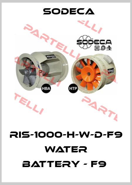 RIS-1000-H-W-D-F9  WATER BATTERY - F9  Sodeca