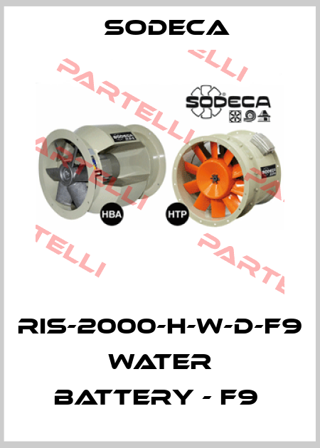 RIS-2000-H-W-D-F9  WATER BATTERY - F9  Sodeca