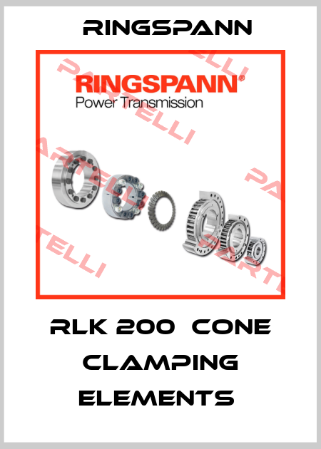 RLK 200  CONE CLAMPING ELEMENTS  Ringspann