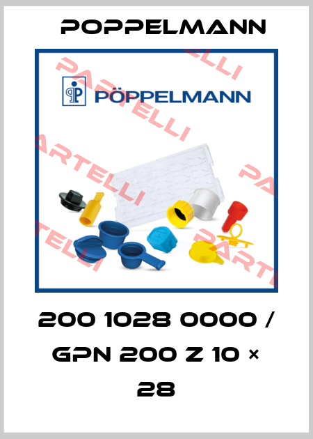 200 1028 0000 / GPN 200 Z 10 × 28 Poppelmann