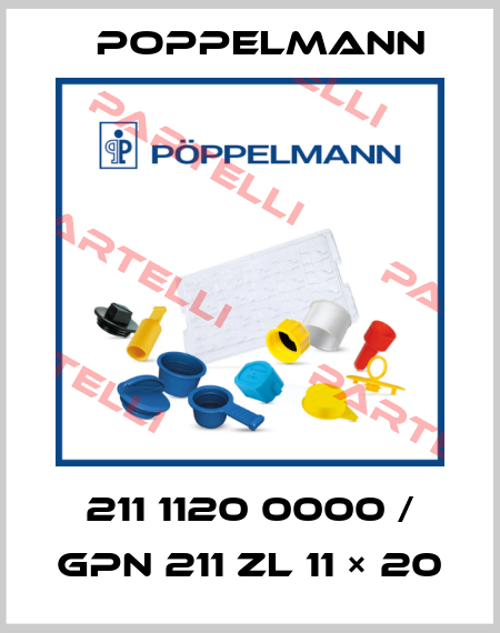 211 1120 0000 / GPN 211 ZL 11 × 20 Poppelmann