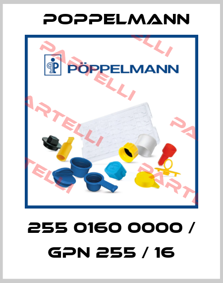 255 0160 0000 / GPN 255 / 16 Poppelmann