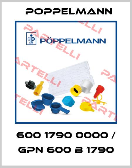 600 1790 0000 / GPN 600 B 1790 Poppelmann