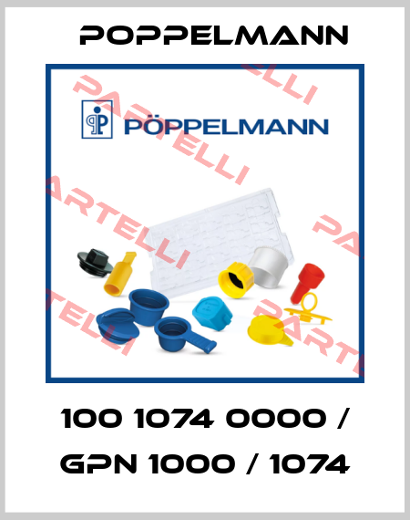 100 1074 0000 / GPN 1000 / 1074 Poppelmann