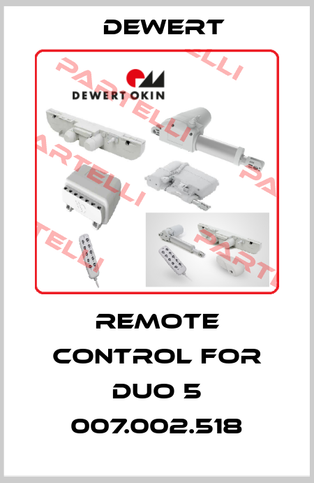 remote control for DUO 5 007.002.518 DEWERT