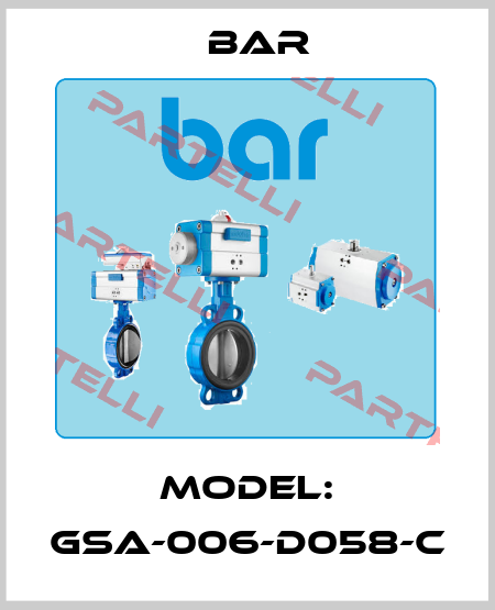 MODEL: GSA-006-D058-C bar