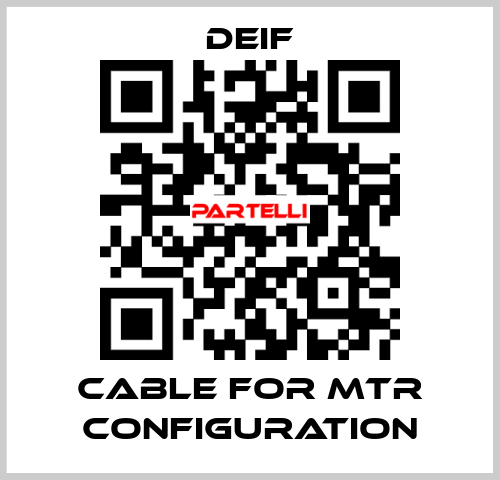 Cable for MTR configuration Deif