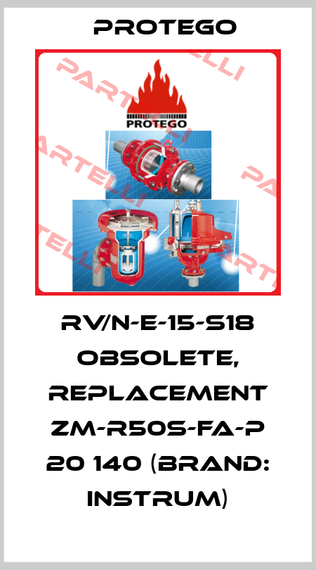 RV/N-E-15-S18 obsolete, replacement ZM-R50S-FA-P 20 140 (brand: Instrum) Protego