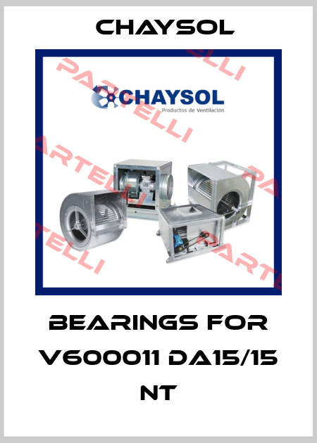 Bearings for V600011 DA15/15 NT Chaysol