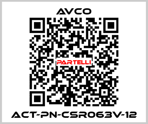 ACT-PN-CSR063V-12 AVCO