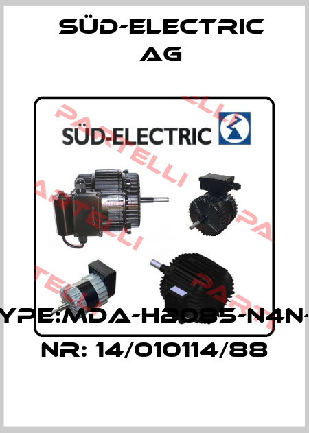 Type:MDA-H2085-N4N-N  Nr: 14/010114/88 SÜD-ELECTRIC AG