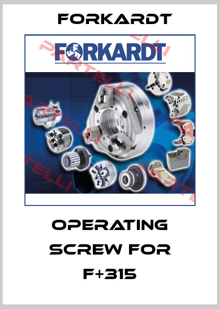 Operating screw for F+315 Forkardt