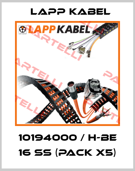 10194000 / H-BE 16 SS (pack x5) Lapp Kabel