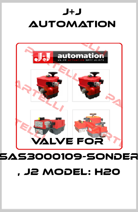 valve for  SAS3000109-SONDER , J2 Model: H20 J+J Automation
