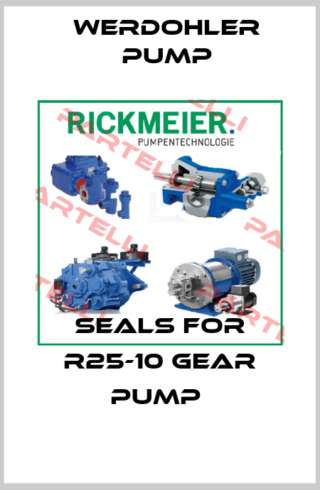 SEALS FOR R25-10 GEAR PUMP  Werdohler Pump