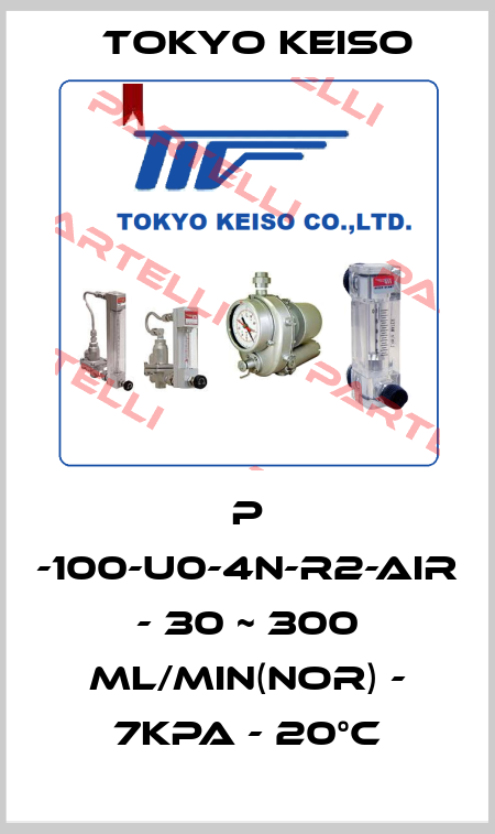 P -100-U0-4N-R2-AIR - 30 ~ 300 ml/min(nor) - 7kPa - 20°C Tokyo Keiso