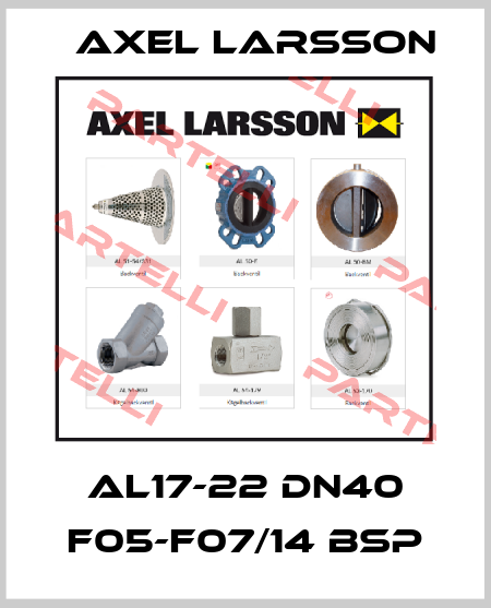 AL17-22 DN40 F05-F07/14 BSP AXEL LARSSON
