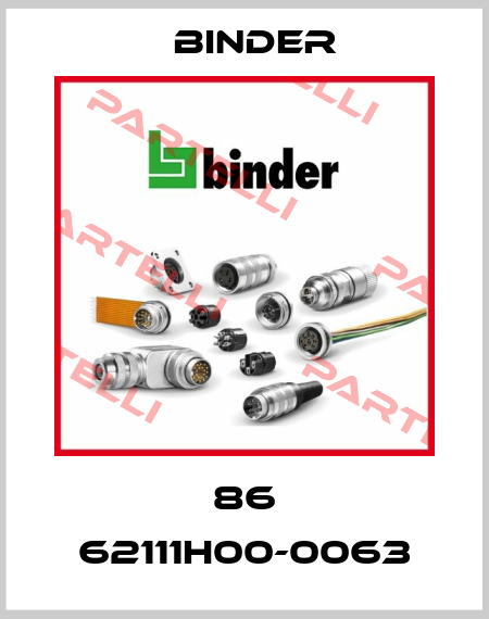 86 62111H00-0063 Binder