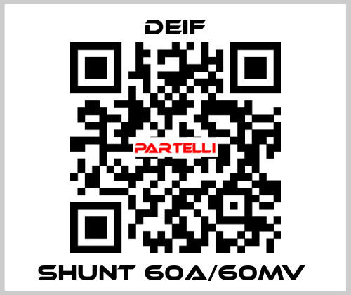 SHUNT 60A/60MV  Deif