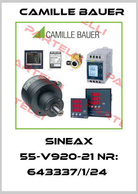 SINEAX 55-V920-21 NR: 643337/1/24  Camille Bauer