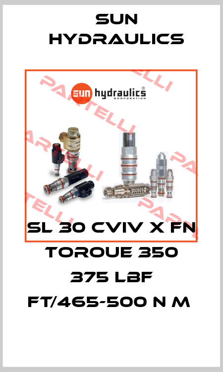 SL 30 CVIV X FN TOROUE 350 375 LBF FT/465-500 N M  Sun Hydraulics
