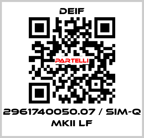 2961740050.07 / SIM-Q MKII LF Deif