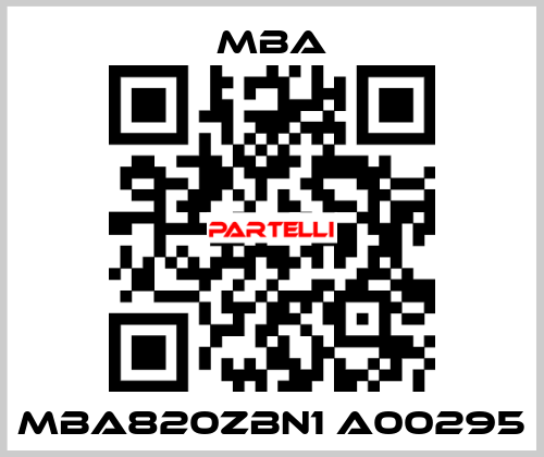 MBA820ZBN1 A00295 MBA