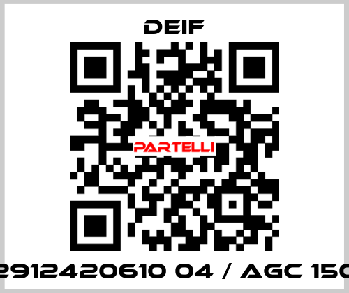 2912420610 04 / AGC 150 Deif