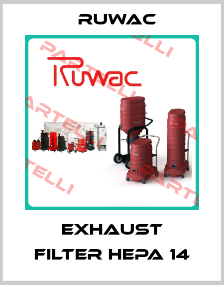 Exhaust filter HEPA 14 Ruwac