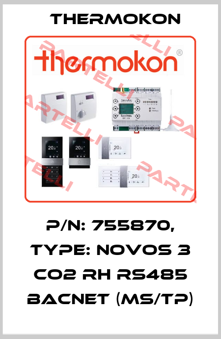 P/N: 755870, Type: NOVOS 3 CO2 rH RS485 BACnet (MS/TP) Thermokon