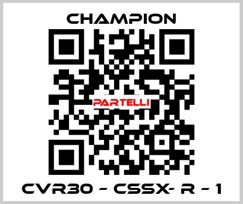 CVR30 – CSSX- R – 1 Champion