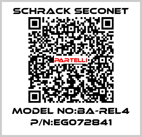 Model No:BA-REL4 P/N:EG072841 Schrack Seconet