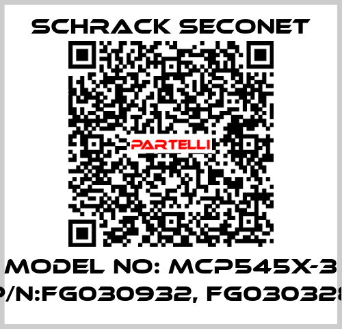 Model No: MCP545x-3 P/N:FG030932, FG030328 Schrack Seconet