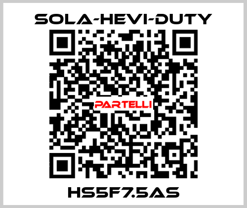 HS5F7.5AS Sola-Hevi-Duty