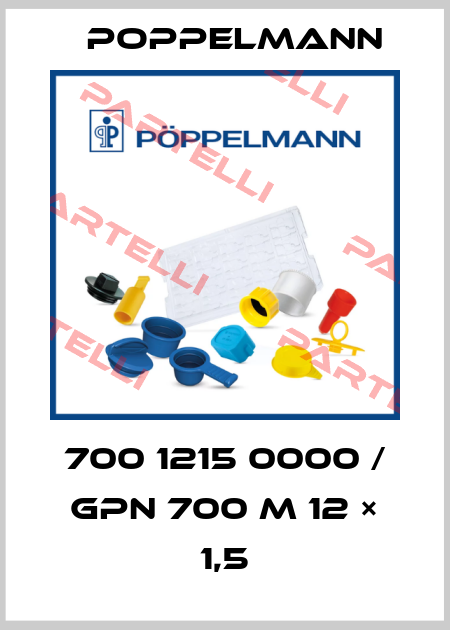 700 1215 0000 / GPN 700 M 12 × 1,5 Poppelmann
