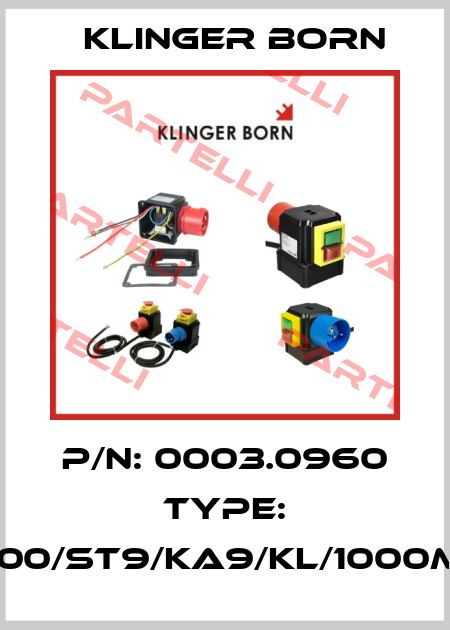 P/N: 0003.0960 Type: K700/ST9/KA9/KL/1000mm Klinger Born