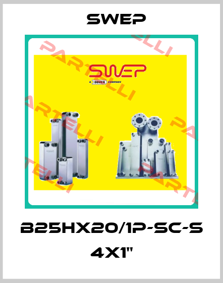 B25Hx20/1P-SC-S 4x1" Swep