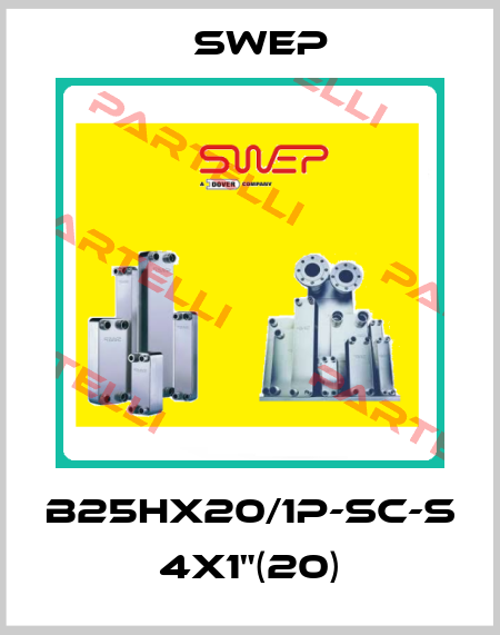 B25Hx20/1P-SC-S 4x1"(20) Swep