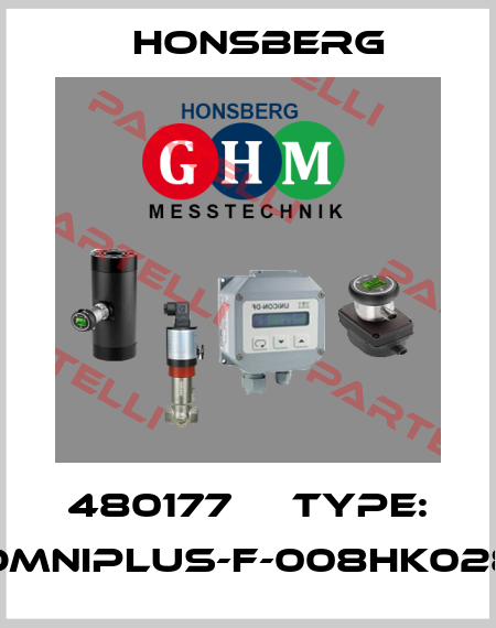 480177     Type: OMNIPLUS-F-008HK028 Honsberg