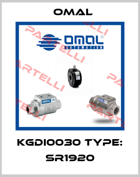 KGDI0030 Type: SR1920 Omal