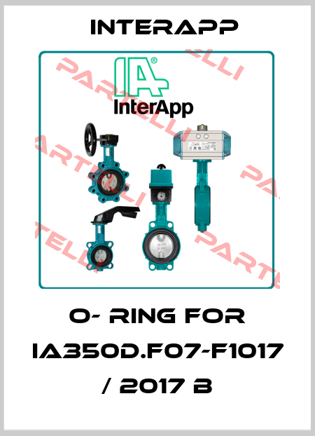 O- ring for IA350D.F07-F1017 / 2017 B InterApp