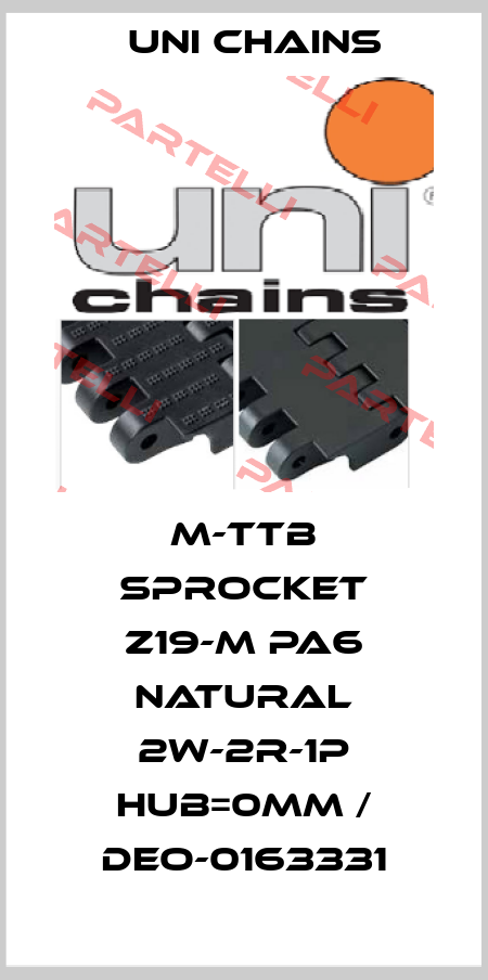 M-TTB Sprocket z19-M PA6 Natural 2W-2R-1P Hub=0mm / DEO-0163331 Uni Chains