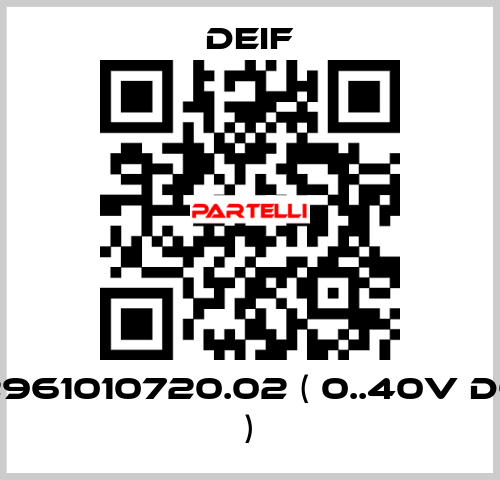 2961010720.02 ( 0..40V DC ) Deif