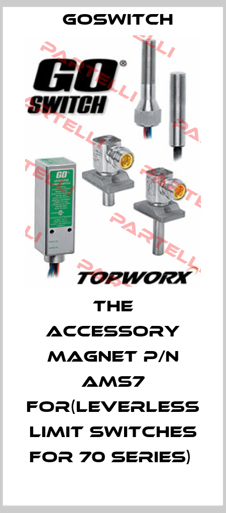 THE ACCESSORY MAGNET P/N AMS7 FOR(LEVERLESS LIMIT SWITCHES FOR 70 SERIES)  GoSwitch