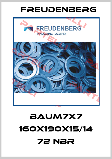 BAUM7X7 160x190x15/14 72 NBR Freudenberg