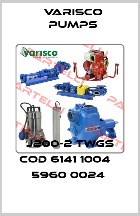  J200-2 TWGS Cod 6141 1004    5960 0024  Varisco pumps