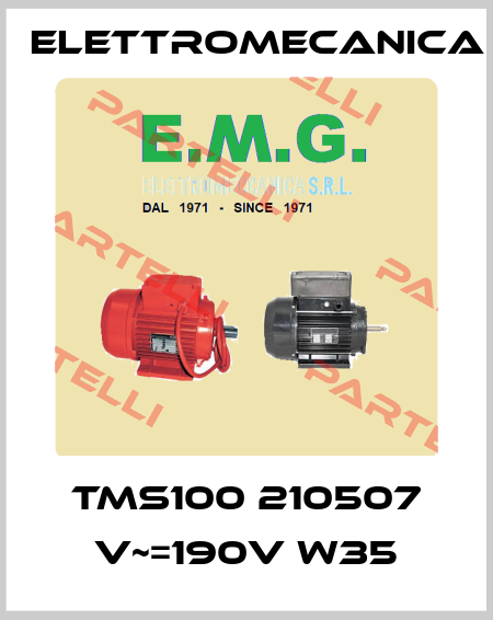 TMS100 210507 V~=190V W35 Elettromecanica